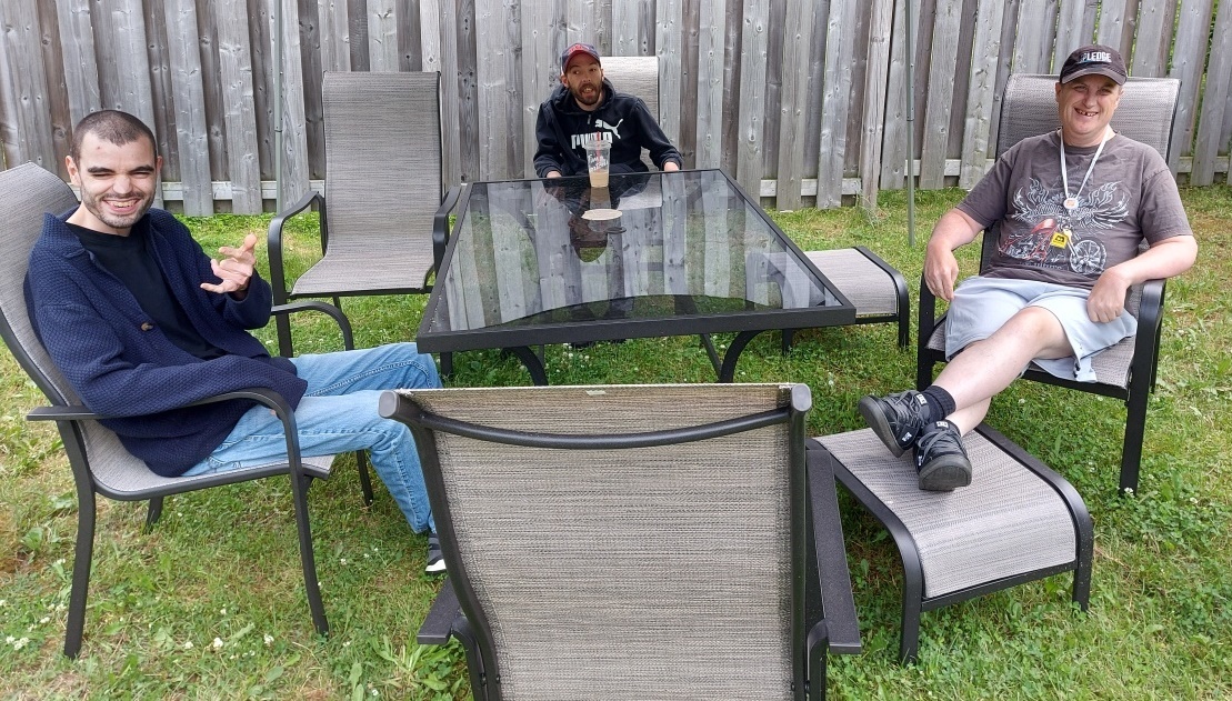 People Supported hanging out with new patio set empower simcoe