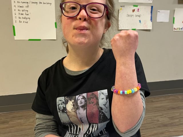 Kathryn-made-a-bracelet