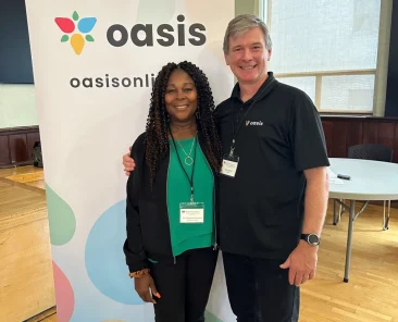 Claudine and OASIS CEO Robert Walsh