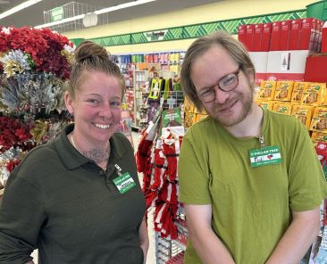 Dollar Tree Manager Jessica McIntyre and Paul