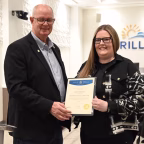Stacie Swinton Citizen of the Year Finalist with Mayor McIsaac