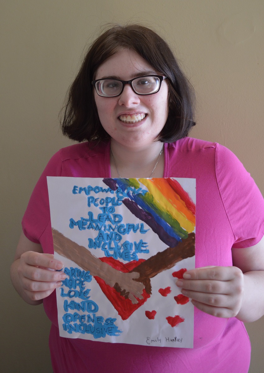 Emily Holding Homemade Card