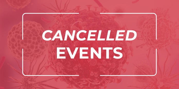 A list of cancelled events due to covid-19