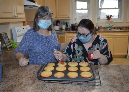 two women baking