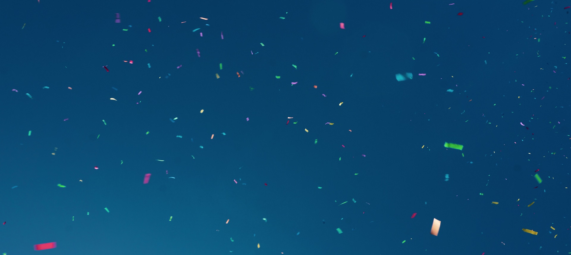 confetti flying in air