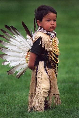 Little Boy Celebrating Powwow