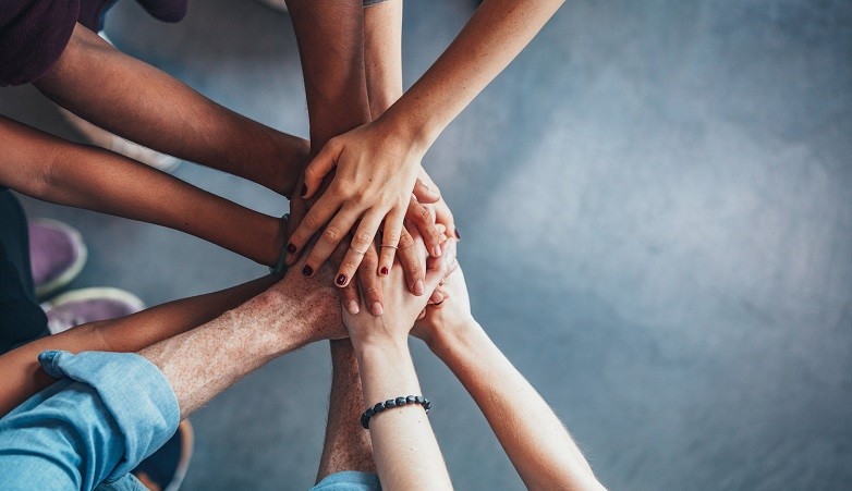 hands together